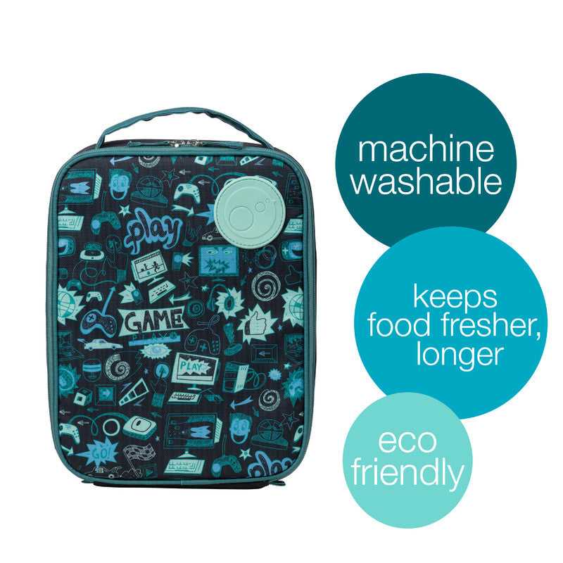 b.box Flexi Insulated Lunch Bag for Kids - Recycled Polyester, Machine Washable, Fits b.box Lunch Combos, Leak-Resistant with Mesh Pocket for Ice Pack - Eco-Friendly & Durable, MVP