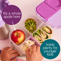b.box Mini Lunchbox | Bento Box with 3 Compartments (2 Leakproof) | Ideal for Toddlers, Kids Lunch & Snacks | Fits Whole Piece of Fruit | BPA Free, Lemon twist_7