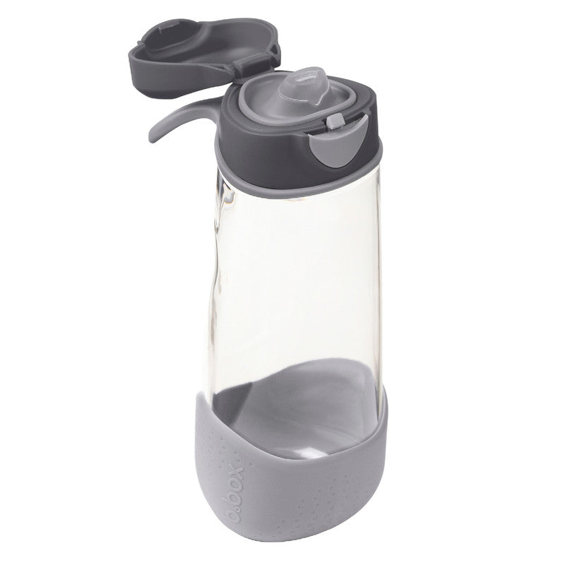 b.box Sport Spout Drink & Water Bottle | Easy Grip Bottle and Leakproof Lid | Cool Modern Child Friendly Design, Tilt and Sip | 600ml/20(graphite)