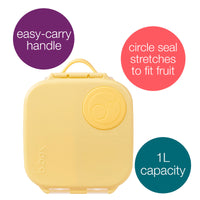 b.box Mini Lunchbox | Bento Box with 3 Compartments (2 Leakproof) | Ideal for Toddlers, Kids Lunch & Snacks | Fits Whole Piece of Fruit | BPA Free, Lemon twist_2