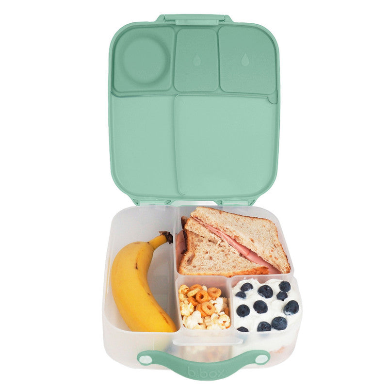 b.box Mini Lunchbox | Bento Box with 3 Compartments (2 Leakproof) | Ideal for Toddlers, Kids Lunch & Snacks | Fits Whole Piece of Fruit | BPA Free