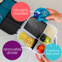 b.box Mini Lunchbox | Bento Box with 3 Compartments (2 Leakproof) | Ideal for Toddlers, Kids Lunch & Snacks | Fits Whole Piece of Fruit | BPA Free,Yellow_5