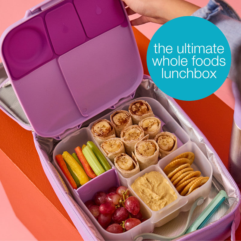 b.box Mini Lunchbox | Bento Box with 3 Compartments (2 Leakproof) | Ideal for Toddlers, Kids Lunch & Snacks | Fits Whole Piece of Fruit | BPA Free,Yellow
