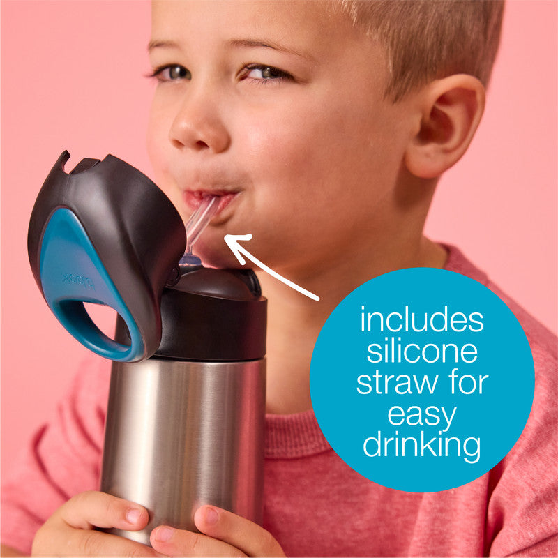 b.box Insulated Drink & Water Bottle | Insulated Double Wall Stainless Steel | Keeps Drinks Cold up to 15hrs, Warm up to 8hrs | 500ml/16.9(blue blaze)