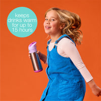 b.box Insulated Drink & Water Bottle | Insulated Double Wall Stainless Steel | Keeps Drinks Cold up to 15hrs, Warm up to 8hrs | 500ml/16.9(feeling peachy)_4