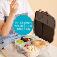 b.box Lunchbox | Jumbo Bento Box with 4 Compartments (2 Leakproof), Removable Divider, Gel Cold Pack | Ideal for School | From 3+ | 1L capacity | Blue_5