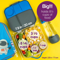 b.box Lunchbox | Jumbo Bento Box with 4 Compartments (2 Leakproof), Removable Divider, Gel Cold Pack | Ideal for School | From 3+ | 1L capacity | Blue_6