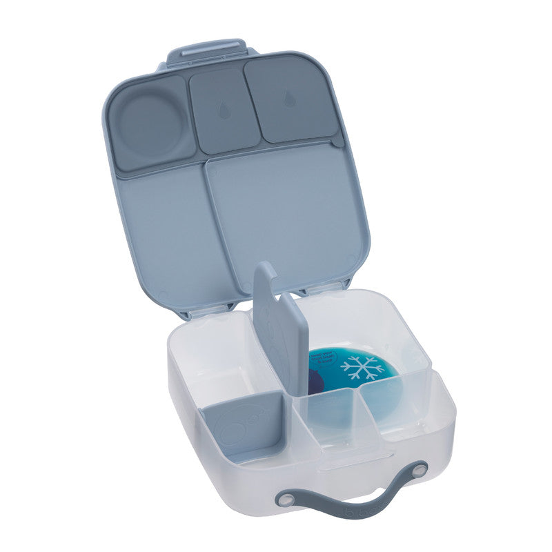 b.box Mini Lunchbox | Bento Box with 3 Compartments (2 Leakproof) | Ideal for Toddlers, Kids Lunch & Snacks | Fits Whole Piece of Fruit | BPA Free, chillout