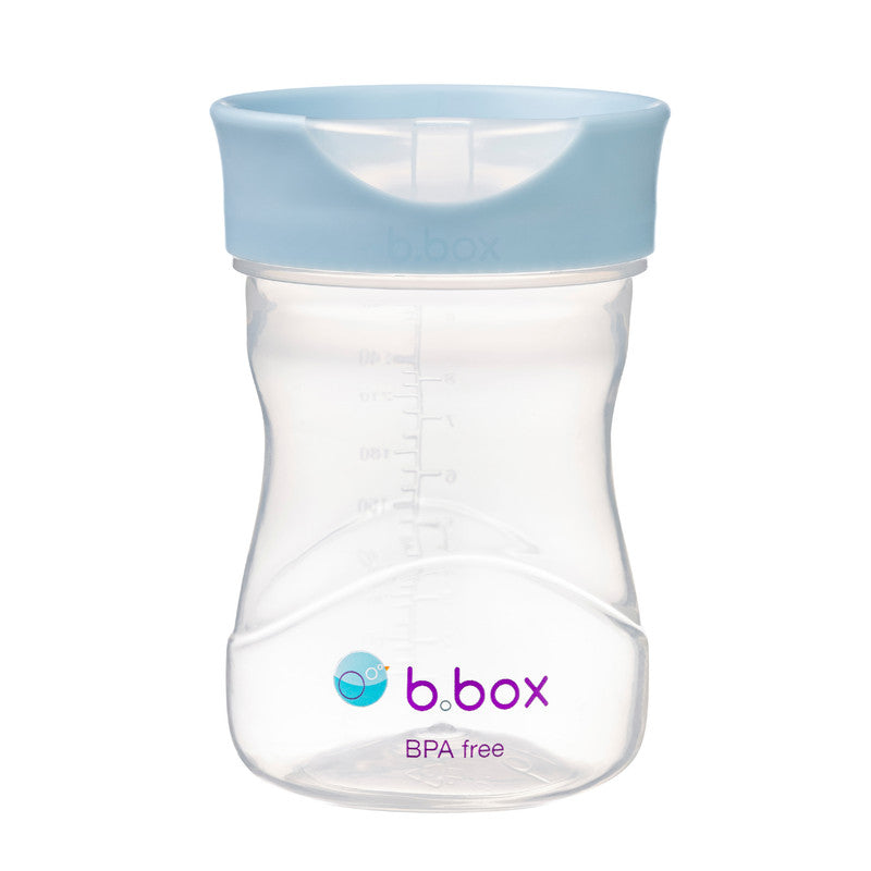 b.box Toddler Training Cup: Free Flow, Easy Transition from Sippy to Big Kid Cup. BPA-Free, Dishwasher Safe | 12m+ | 240ml (lullaby ocean)