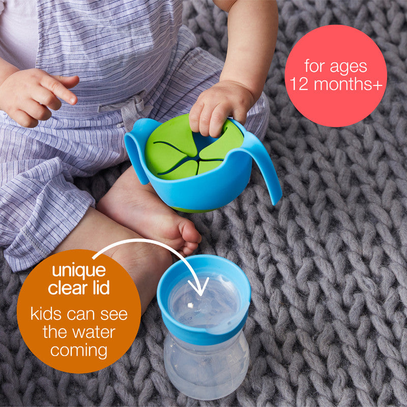 b.box Toddler Training Cup: Free Flow, Easy Transition from Sippy to Big Kid Cup. BPA-Free, Dishwasher Safe | 12m+ | 240ml (sage)