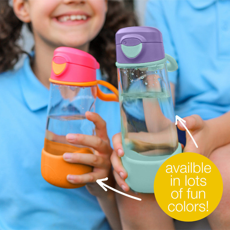 b.box Sport Spout Drink & Water Bottle | Easy Grip Bottle and Leakproof Lid | Cool Modern Child Friendly Design, Tilt and Sip | 600ml/20(blush crush)