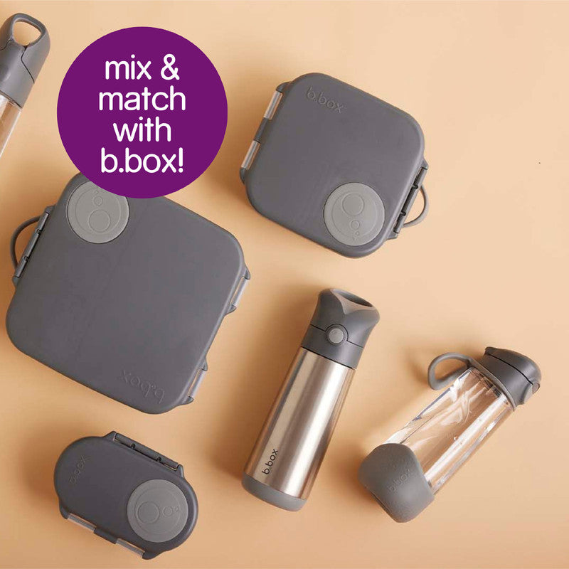 b.box Sport Spout Drink & Water Bottle | Easy Grip Bottle and Leakproof Lid | Cool Modern Child Friendly Design, Tilt and Sip | 600ml/20(mid night)