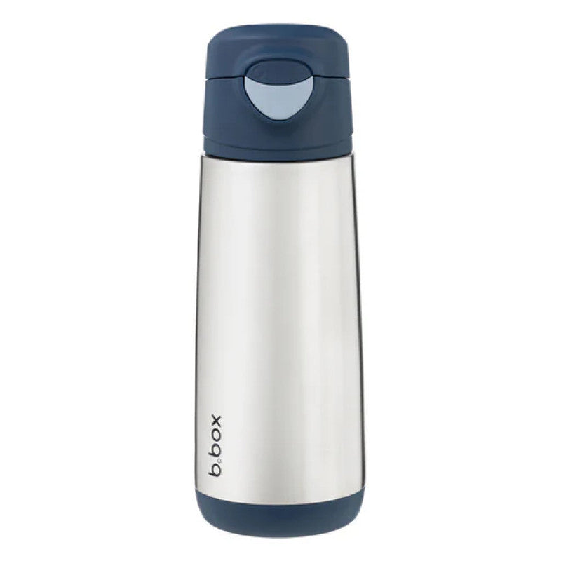 b.box Insulated Sport Spout Drink & Water Bottle | Tilt and Sip |Keeps Drinks Cold up to 15hrs, Warm up to 8hrs | 500ml/16.9(midnight)