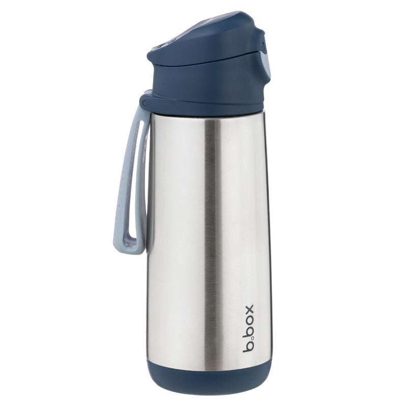 b.box Insulated Sport Spout Drink & Water Bottle | Tilt and Sip |Keeps Drinks Cold up to 15hrs, Warm up to 8hrs | 500ml/16.9(midnight)