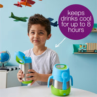b.box Insulated Drink & Water Bottle | Insulated Double Wall Stainless Steel | Keeps Drinks Cold up to 8hrs, Warm up to 6hrs | 350ml/12(ocean breeze)_4