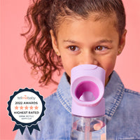 b.box TritanTM Drink & Water Bottle | Easy Grip Bottle and Leakproof Lid | Cool Modern Child Friendly Design, Best for After Sippy Cup | 600ml/20(feeling peachy)_3
