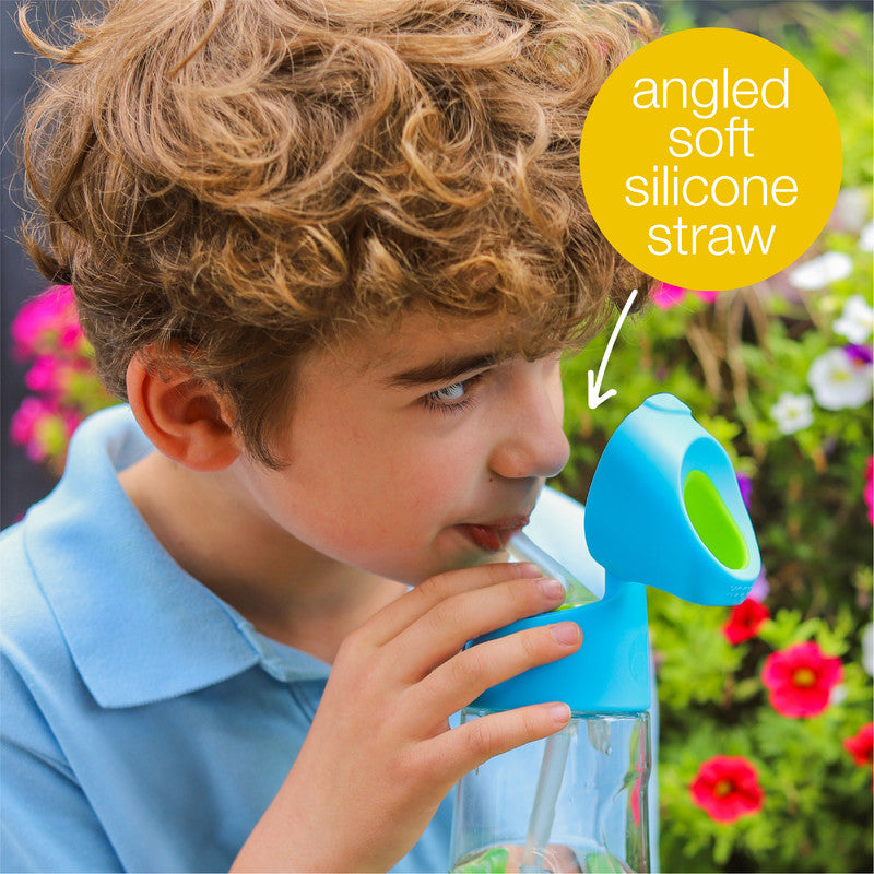 b.box TritanTM Drink & Water Bottle | Easy Grip Bottle and Leakproof Lid | Cool Modern Child Friendly Design, Best for After Sippy Cup | 600ml/20(feeling peachy)