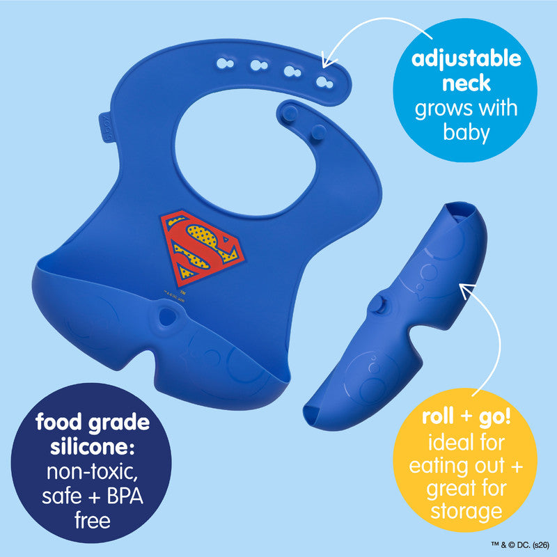 B.box Silicone Bib - superman