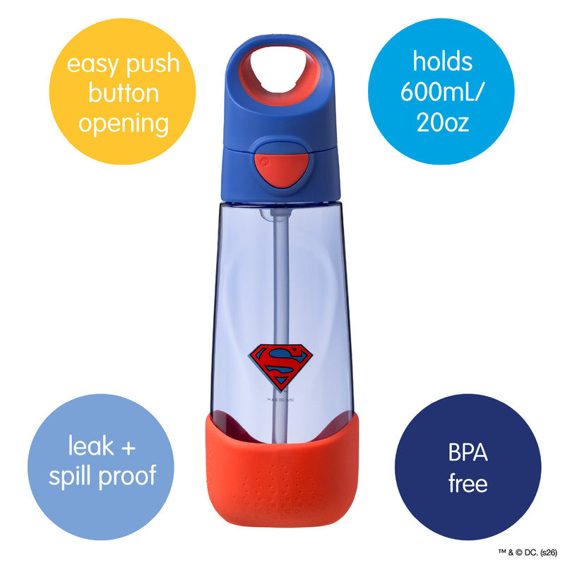 B.box 600ml Tritan Drink Bottle - Superman