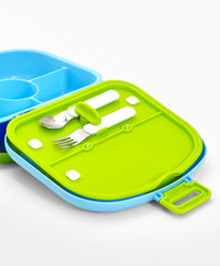 Bonfino Lunch Box, Leak-Resistant, Multi-Material Build, Durable, 3 Years+, 1300 mL, 24.3 x 21 x 7.7 cm - Blue_8