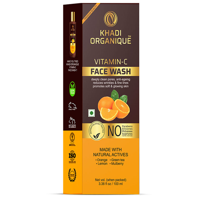 Khadi Organique Vitamin C Face Wash (SLS & paraben Free) 100ml