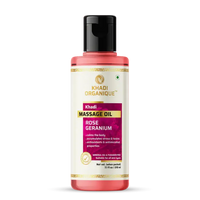 Khadi Organique Rose Geranium Massage oil (Mineral Oil free ) 210ml_1