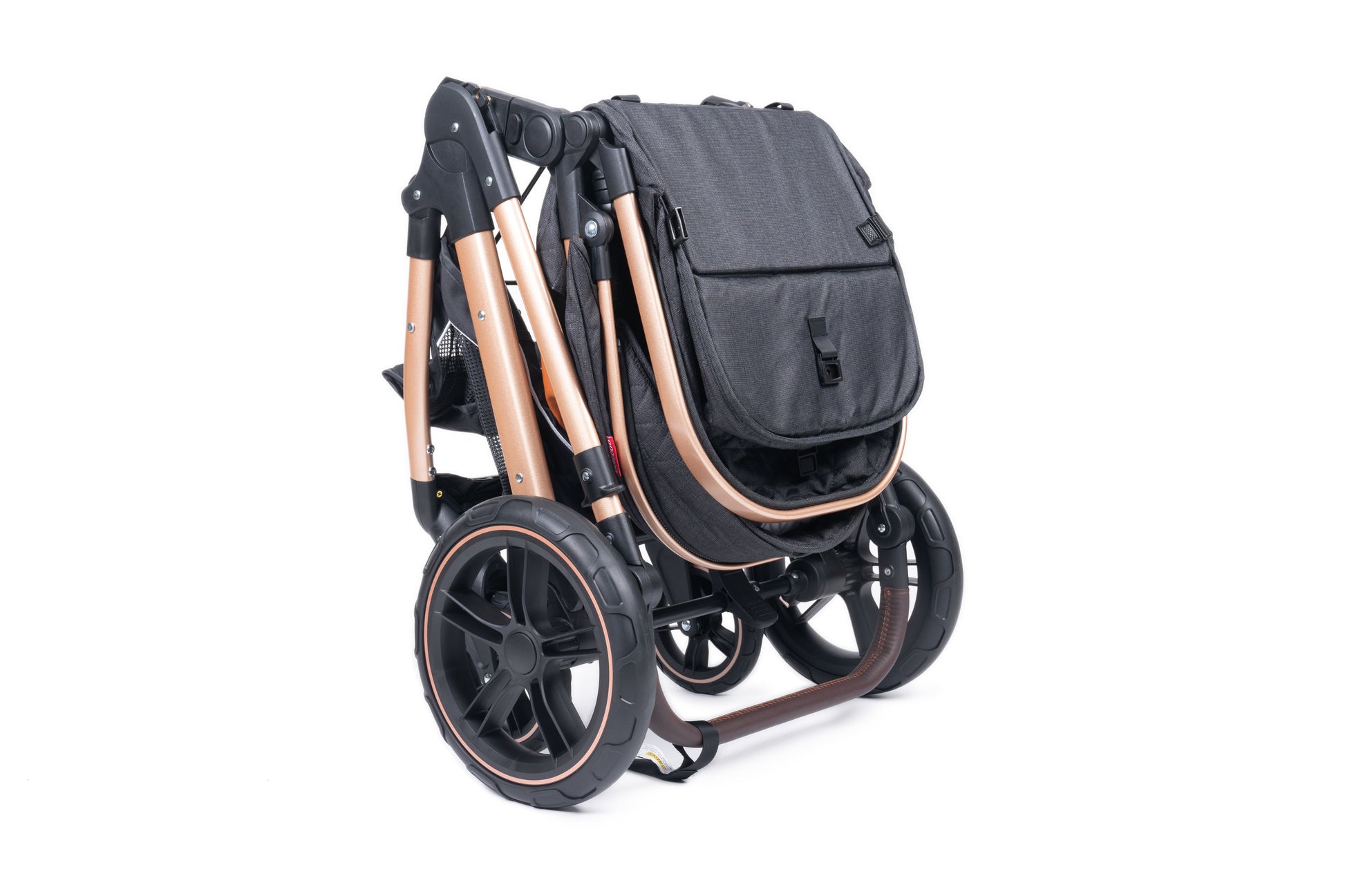 Belecoo one fold-to-half luxury pram 2 in 1 - Black