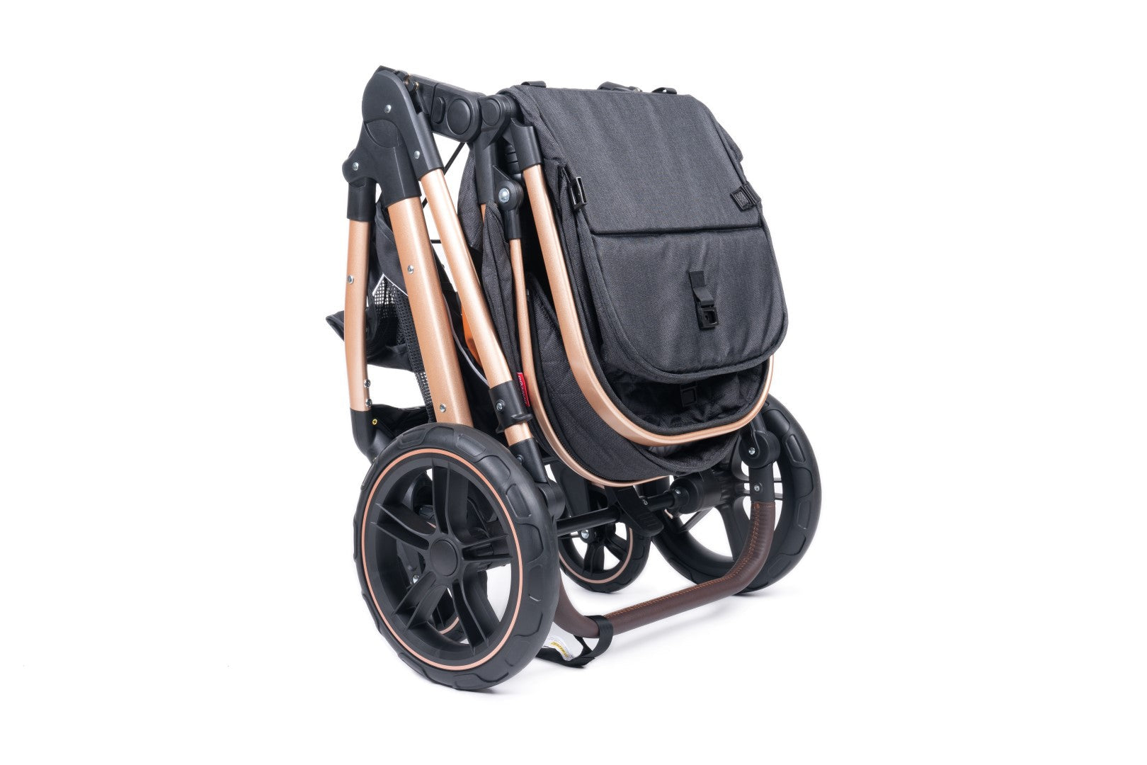 Belecoo one fold-to-half luxury pram 2 in 1 - Black