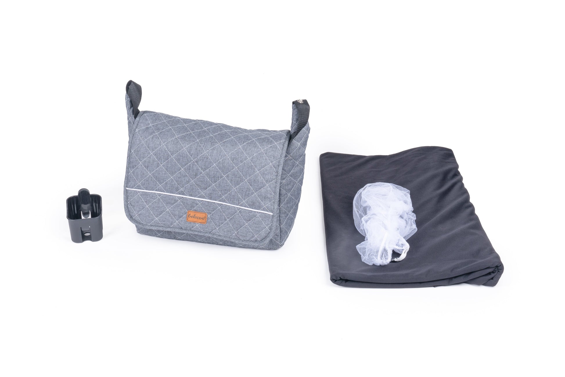 Belecoo one fold-to-half luxury pram 3 in 1 with Car Seat - Grey