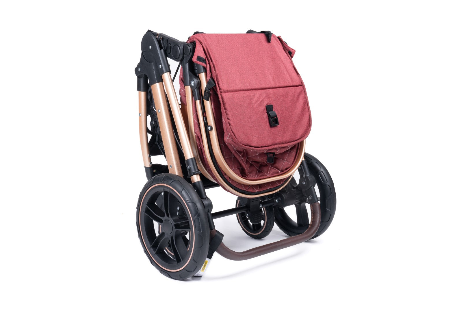 Belecoo one fold-to-half luxury pram 2 in 1 - Red