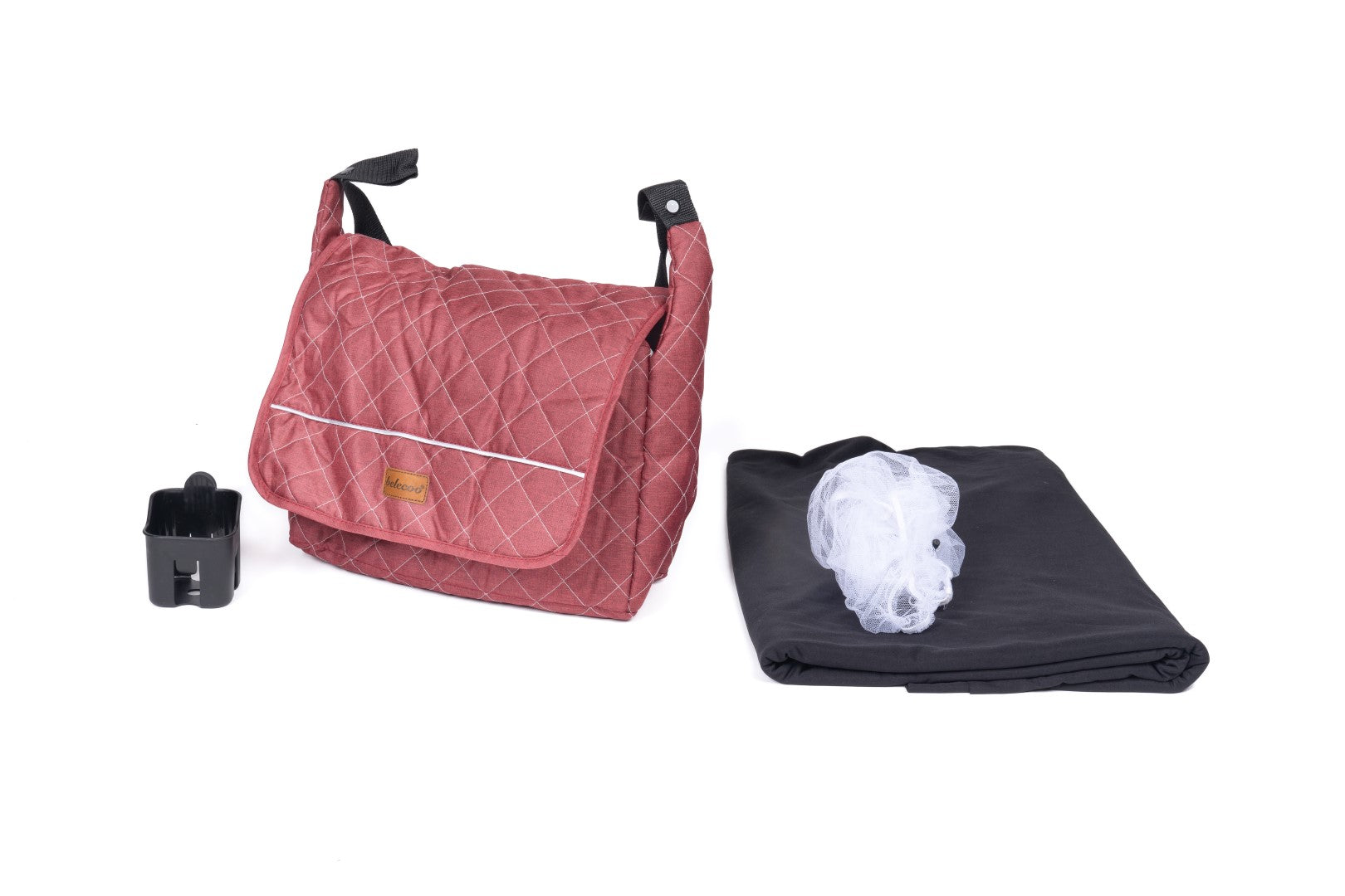 Belecoo one fold-to-half luxury pram 2 in 1 - Red