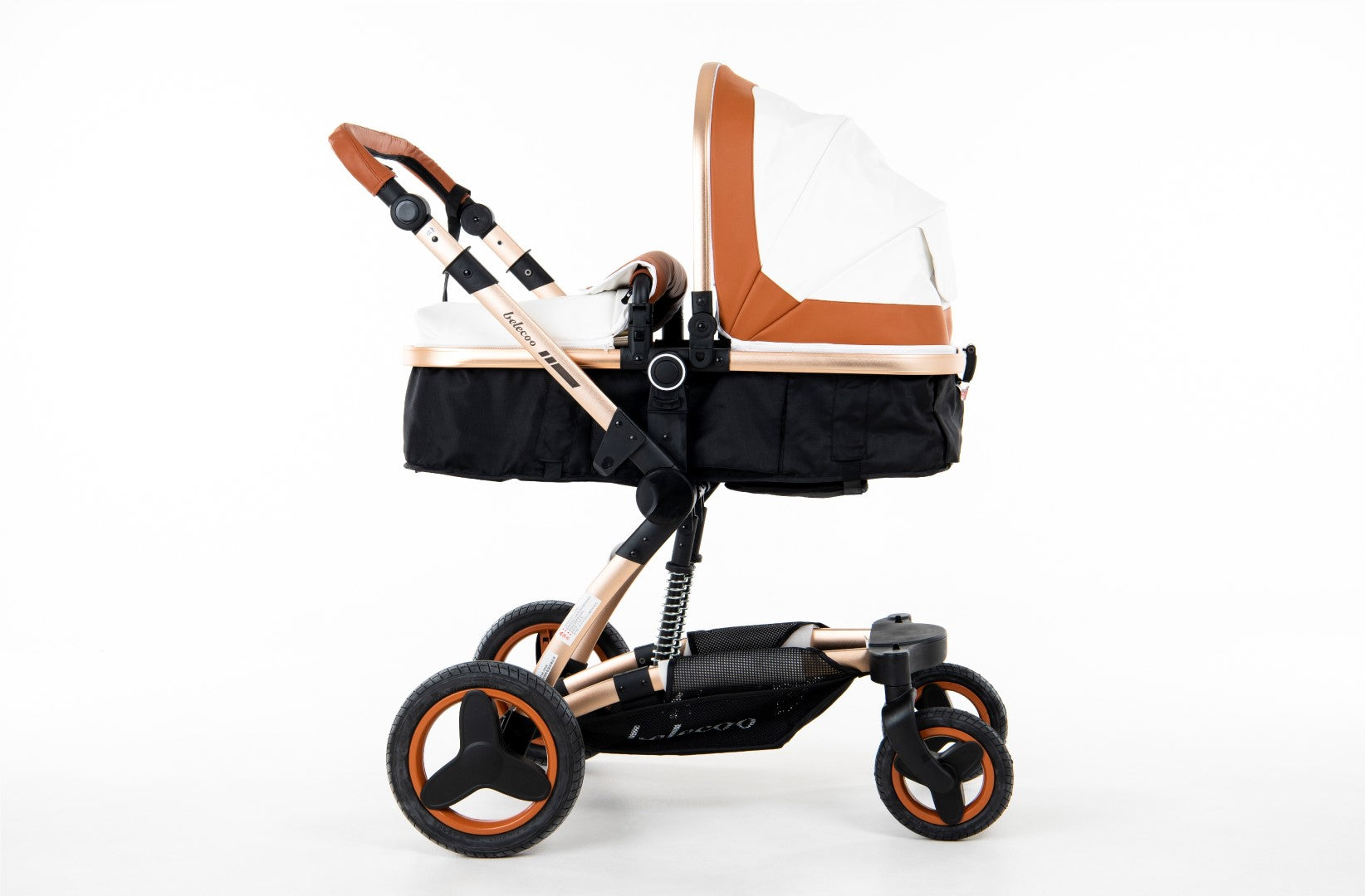 Belecoo 8 White & Beige - 4 in 1 Luxury Travel System