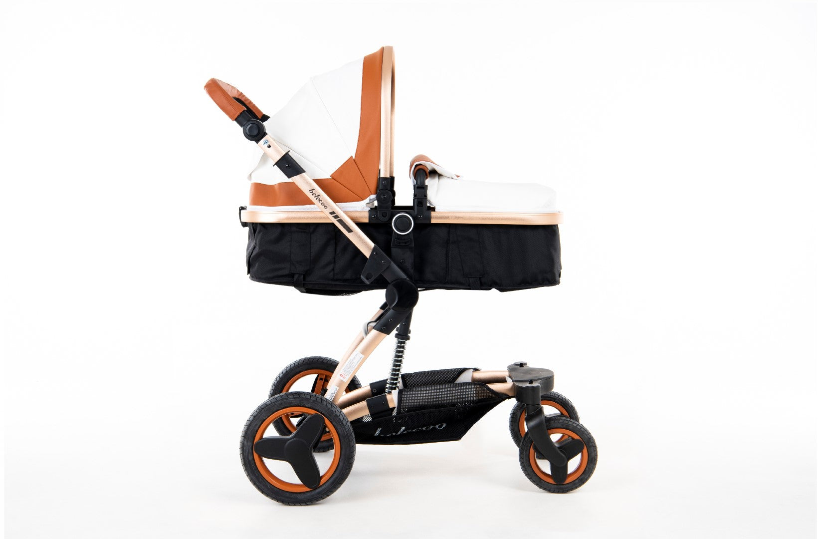 Belecoo 8 White & Beige - 4 in 1 Luxury Travel System