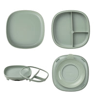 B.Box Baby Feeding  Combo Silicone Plate & Bowl Set with Lid + Silicone Bib BPA Free, Easy Grip, Dishwasher Safe | For Toddlers & Kids | 6m+ | On-the-Go Essentials_2