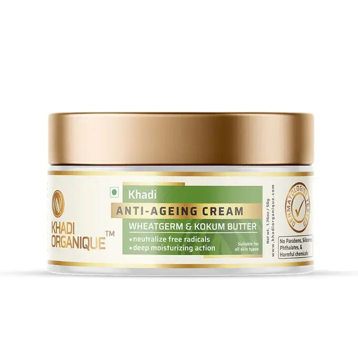 Khadi Organique Anti Ageing Cream ( Wheatgerm & Kokum Butter ) 50g