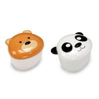 Melii Bear & Panda Snack Containers for Kids - Adorable Airtight, Leakproof Kids Food Storage Set for On-the-Go Joyful Snacking - BPA-Free, Easy to Clean_1