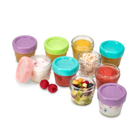 melii Glass Baby Food Containers - Airtight, Leakproof, Storage for Babies, Toddlers, Kids – BPA Free, Microwave & Freezer Safe - Set of 12, 4oz with Easy Open Lids_2