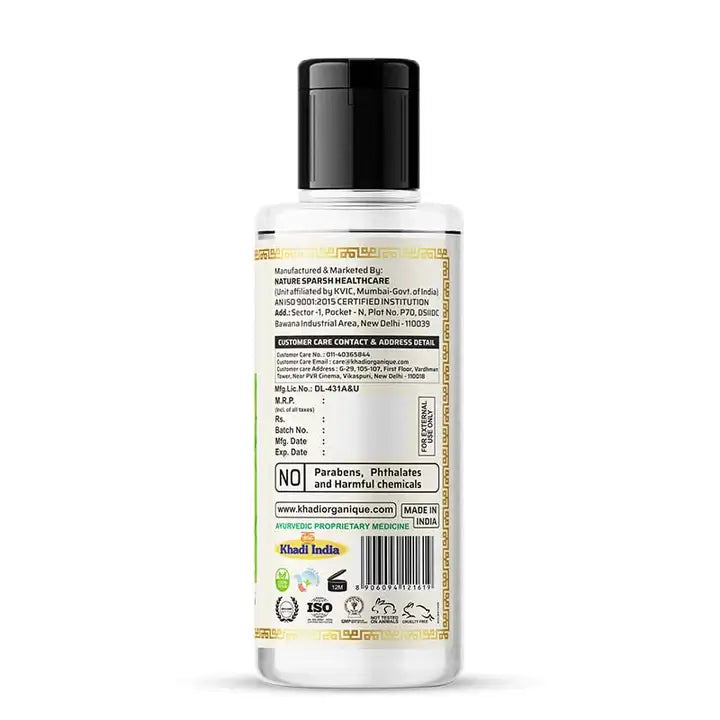 Khadi Organique Activated Bamboo Charcoal & Keratin Hair Cleanser (SLS & Paraben free) 200ml