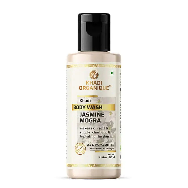 Khadi Organique Jasmine Mongra Body Wash SLS & Paraben free 210ml