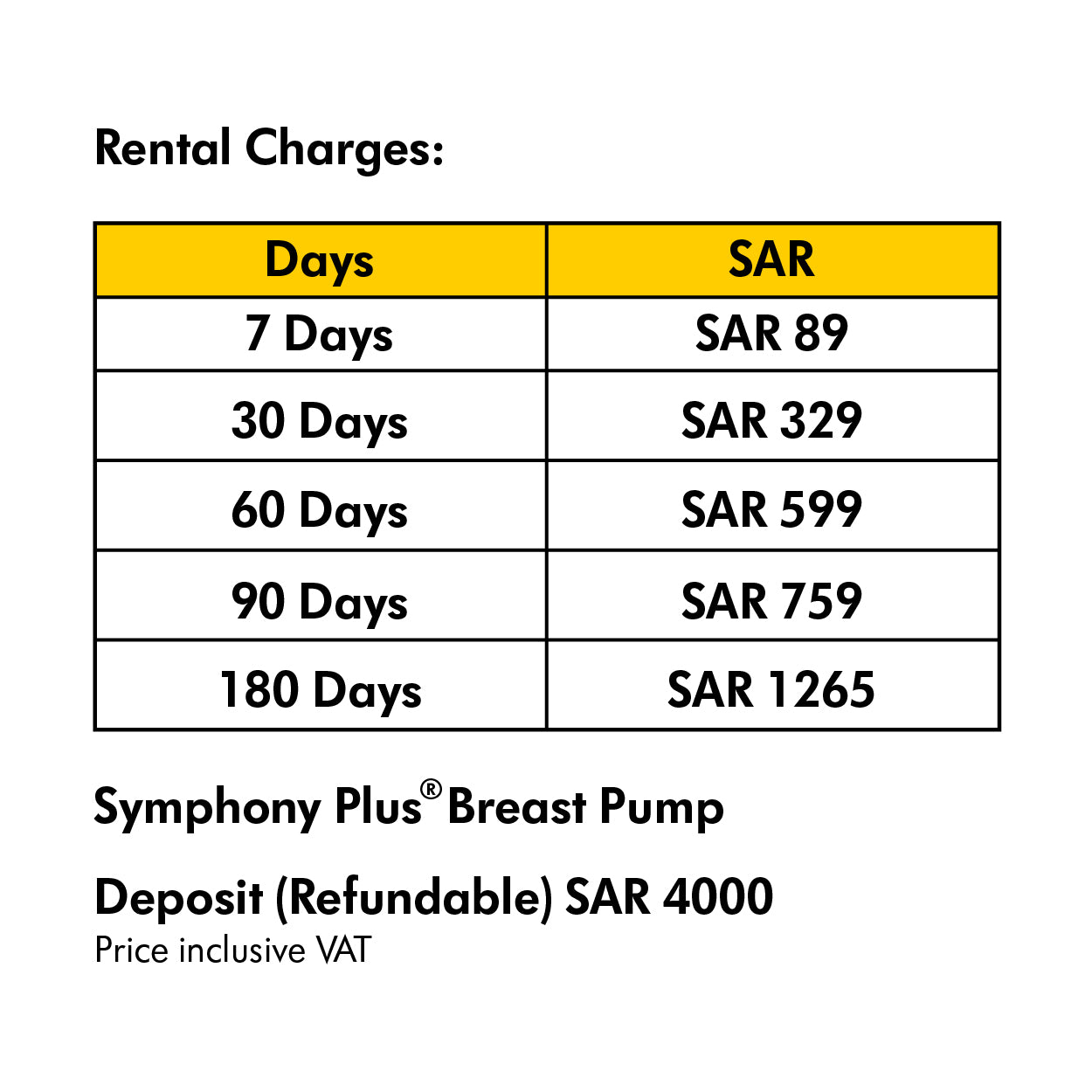 Medela- Symphony Rental KSA