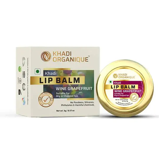 Khadi Organique Wine Grapefruit Lip Balm 5G