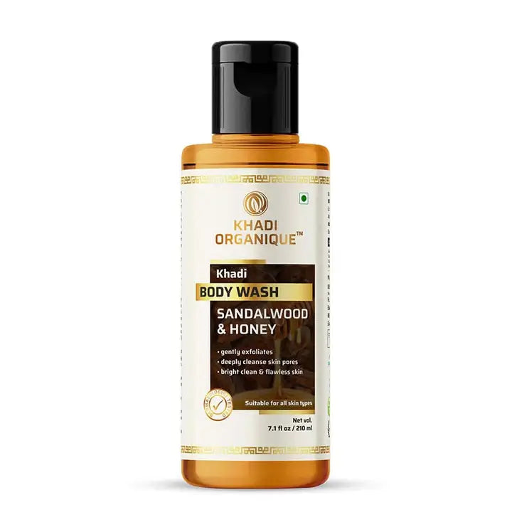 Khadi Organique Sandalwood & Honey Body Wash 210ml