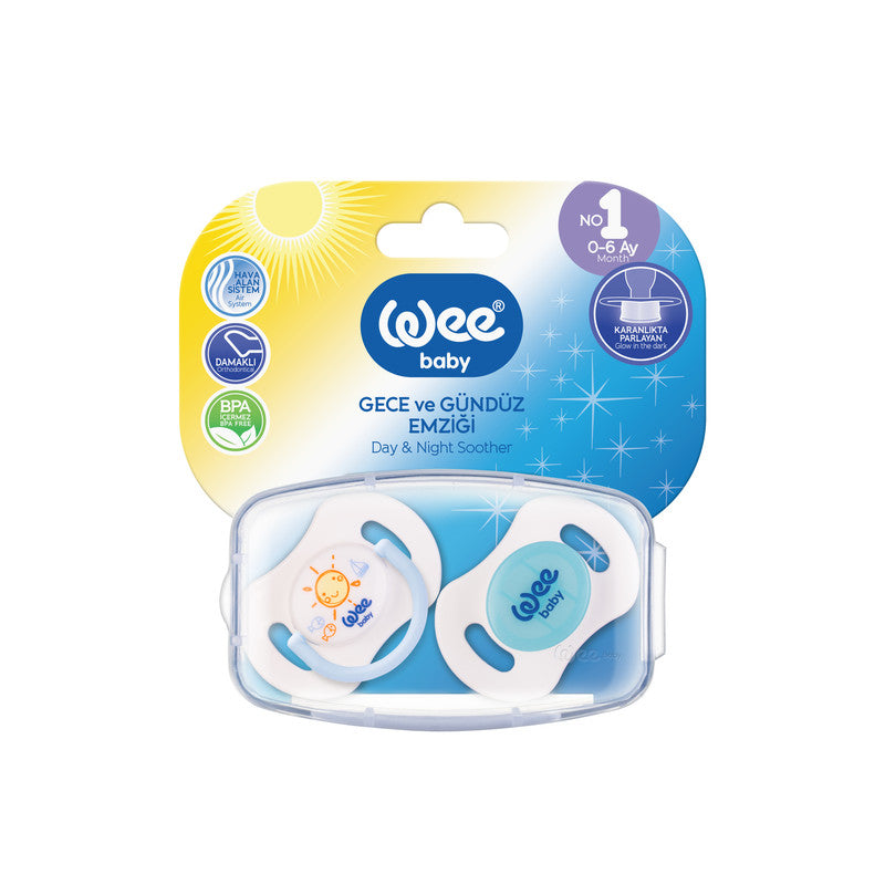 Weebaby - Double Day & Night Soother with Case 0-6 Months