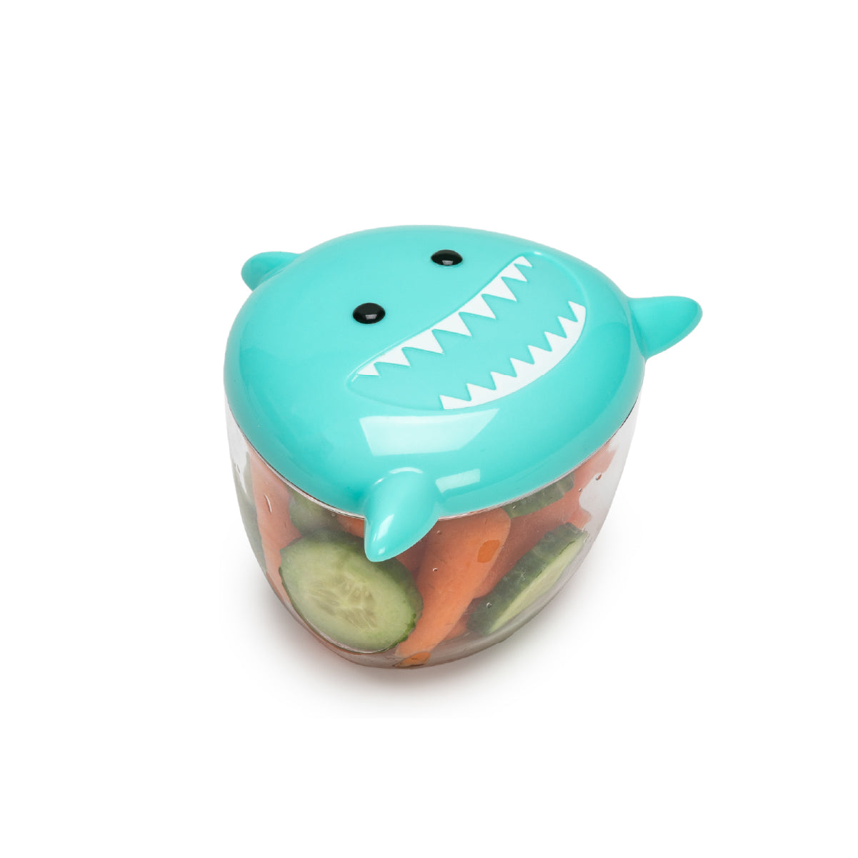 Melii Snack Containers & Utensil Set - Turquoise Shark & Brown Bear Snack Containers, Brown Bear & Blue Shark Utensil Set (6 Pcs) - BPA Free, Durable, Fun Designs