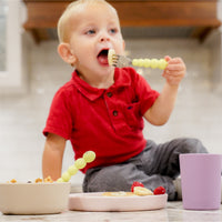 Melii Snack Containers & Utensil Set - Lion & Panda Snack Containers, Silicone Caterpillar Spoon & Fork Set - BPA Free, Durable, Fun Designs_4