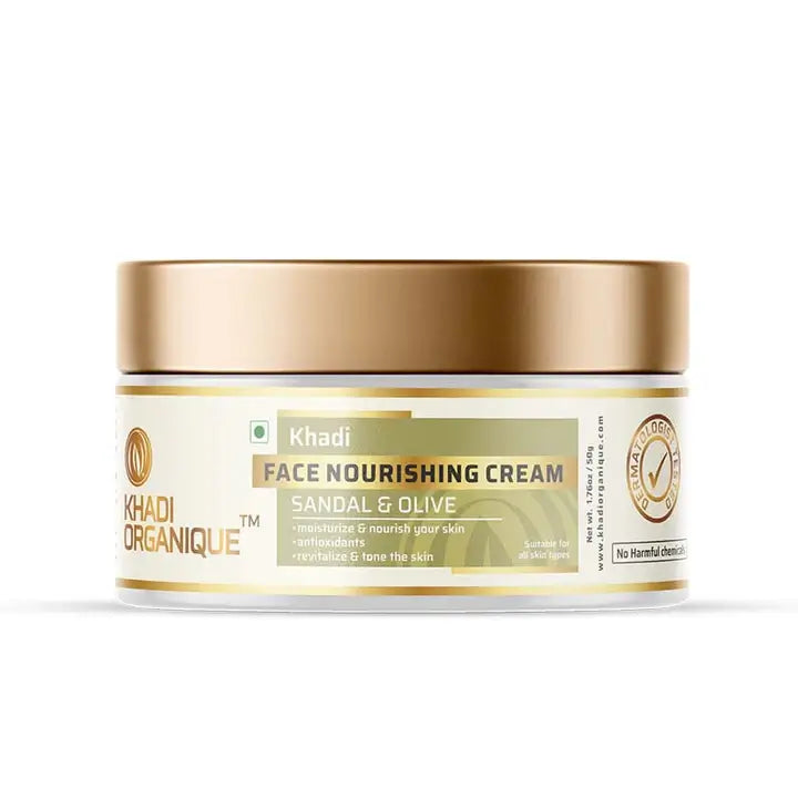 Khadi Organique Sandal & Olive face Nourishing Cream (with sheabutter) 50g