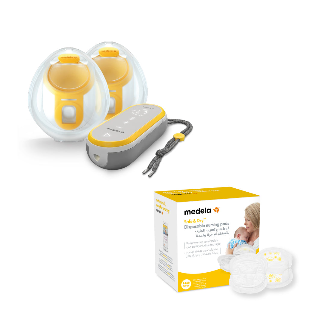 Freestyle™ Hands-Free Double Electric Wearable Breast Pump + Medela - Disposable Bra Pads(Pk/30)