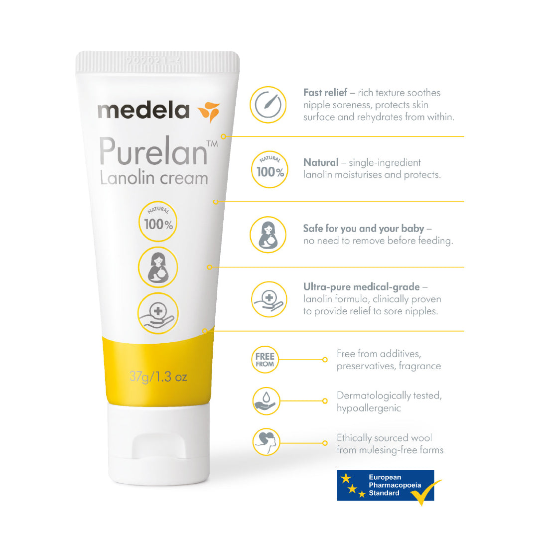 Medela - Harmony Flex Manual Breast Pump + Medela - Purelan Lanolin Cream