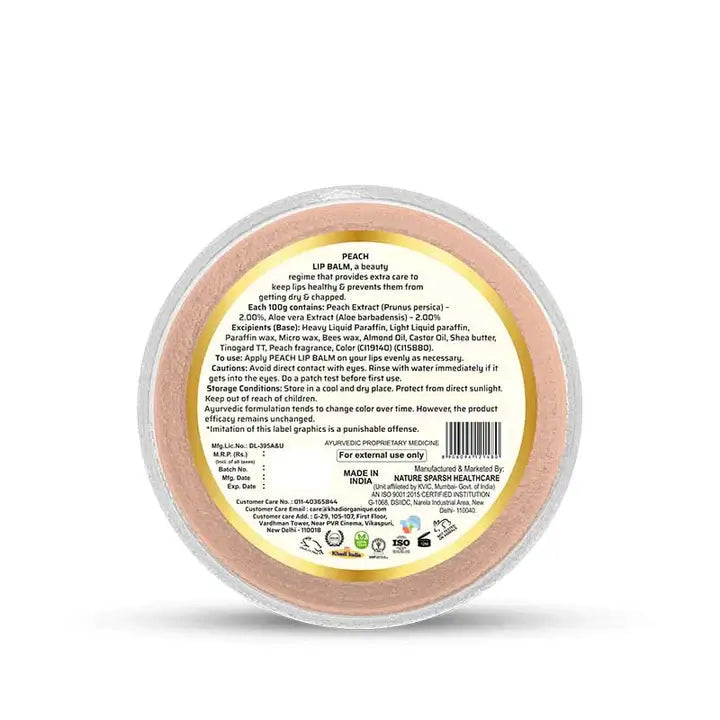 Khadi Organique Peach Lip Balm 5G