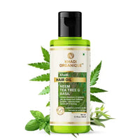 Khadi Organique Neem tea tree & basil Hair oil (Mineral Oil Free) 210ml_4